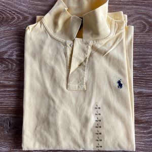 Polo Ralph Lauren Boys Polo Mesh Yellow Size 14-16 NWT